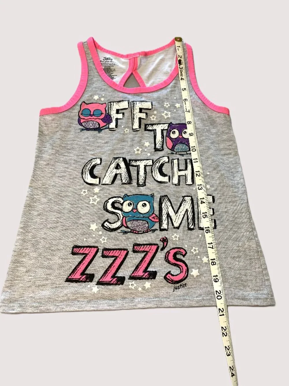 4 Piece Girls Pajama Set Short Sleeves/Pants Justice/SO Size 10/12 Pink Blue